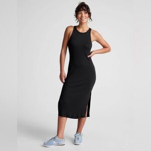 Beyond Yoga Black Midi Tank Dress (Size XS)